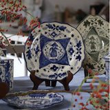 Decorative Blue Plate with Girl | Lisa Sandner