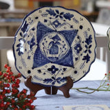 Decorative Blue Plate with Girl | Lisa Sandner