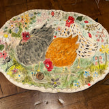 Amelia Tuttiett  Three Hens and Snail Platter