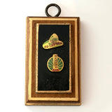 Wooden Frame with AKSARBEN Pin 1950