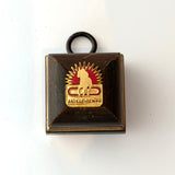Wooden Frame with AKSARBEN Pin 1984