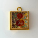 Acrylic Frame with Marbled Paper with Intaglios / Slight Imperfections