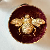 Painted Interior Silver Cup with Sparkle Bee