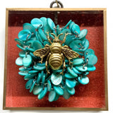 Acrylic Frame with Grande Bee on Beads / Slight Imperfections
