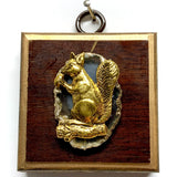 Wooden Frame with Squirrel on Agate