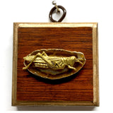 Wooden Frame with Cricket on Agate