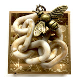 Acrylic Frame with Bee on Necklace / Slight Imperfections