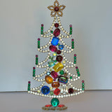 Czech Rhinestone Christmas Tree