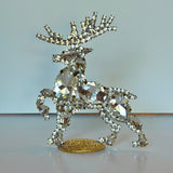 Czech Rhinestone Christmas Stag