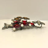 VRBA Christmas Tree Rhinestone Holiday Brooch