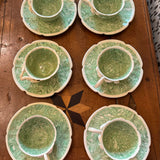 Aptware Green Teacups and Saucers | Set of 6