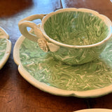Aptware Green Teacups and Saucers | Set of 6