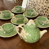Aptware Green Teacups and Saucers | Set of 6