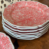 Red/Grey Aptware Salad Plates | Set of 10