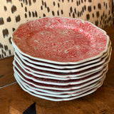 Red/Grey Aptware Salad Plates | Set of 10