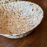 Aptware Brown/Caramel/White Scalloped Bowl