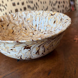 Aptware Brown/Caramel/White Scalloped Bowl