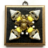 Bourbon Barrel Frame with Grande Bee on Brooch