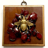 Wooden Frame with Grande Bee on Beads