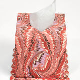 Hand Marbled Scallop Tissue Box Cover