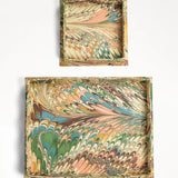 Nesting Scalloped Hand-Marbled Nesting Trays | Flatiron Feathers