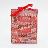 Mini Hand-Marbled Picture Frame Ornament | Florentine Pink