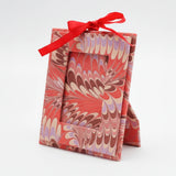 Mini Hand-Marbled Picture Frame Ornament | Florentine Pink