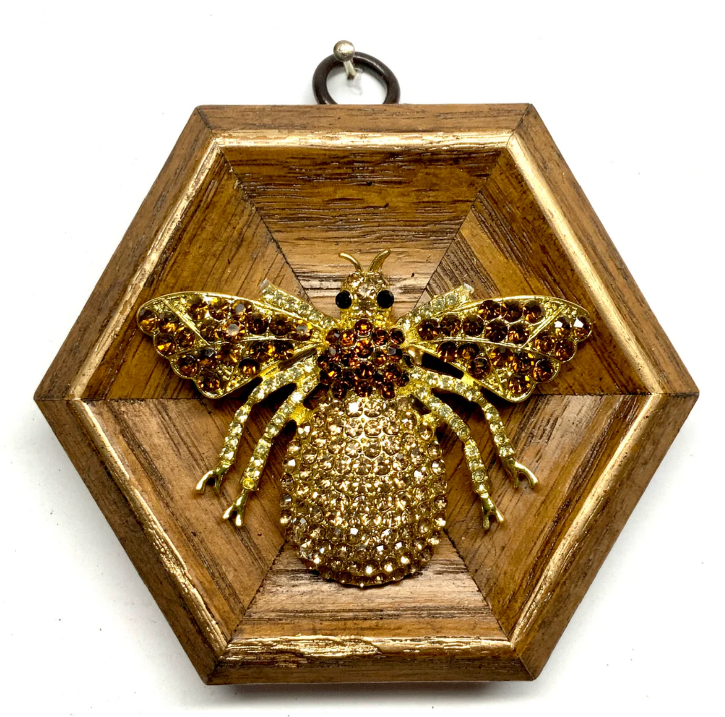 Wooden Frame with Sparkle Bee