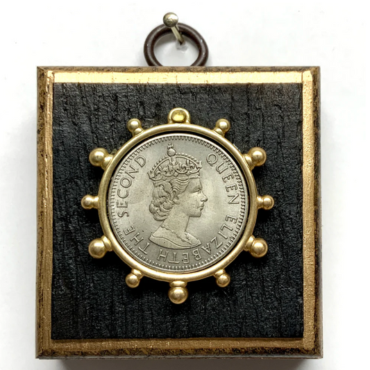 Bourbon Barrel Frame with Queen Elizabeth Coin