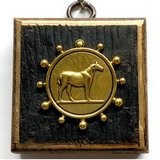 Bourbon Barrel Frame with Horse Coin
