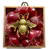 Acrylic Frame with Grande Bee on Beads / Slight Imperfections