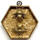 Acrylic Frame with Grande Bees / Slight Imperfections
