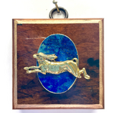 Wooden Frame with Hare on Lapis