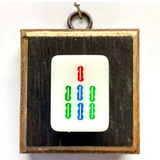 Bourbon Barrel Frame with Mahjong Tile