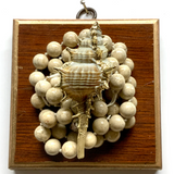 Wooden Frame with Shell on Necklace