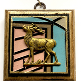 Bourbon Barrel Frame with Stag on Coromandel