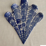 Shell-f Sconces Pair Blue Shellegance Shells with Sugared Almond Brackets