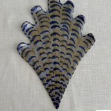 Shell-f Sconces Pair Blue/Brown Shellegance Shells with Sugared Almond Brackets