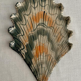 Shell-f Sconce Single Green/Orange Shellegance Shell with Light Green Bracket