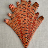 Shell-f Sconces Pair Orange Shellegance Shells with Sugared Almond Brackets