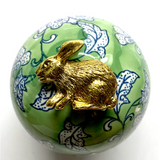 Ceramic Ball Frame with Bunny / Slight Imperfections