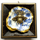 Wooden Frame with Grande Bee on Oyster Shell