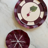 Classic Cabbage Dinner Plate Set Burgundy