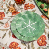Classic Cabbage Dessert Plate Set Green