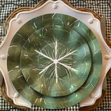 Classic Cabbage Dessert Plate Set Green