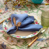 La Gallina Matta Parentesi Oval Placemats | Blooming Flowers Natural - Set of 12