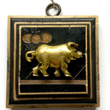 Wooden Frame with Pig on Coromandel