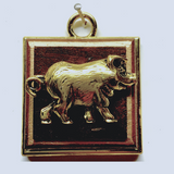 Wooden Frame with Pig
