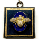 Painted Frame with Sparkle Bee on Lapis