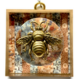 Acrylic Frame with Grande Bee on Acrylic Dome / Slight Imperfections